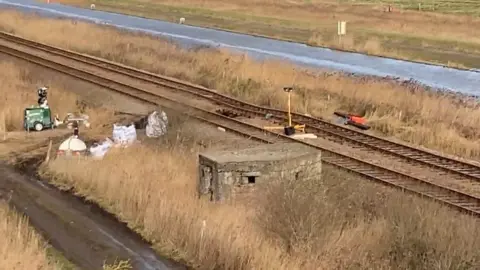 Track where a train was stranded