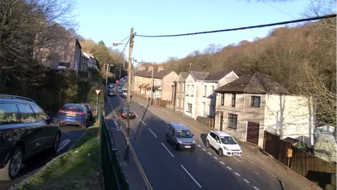 BBC The A472 in Hafodyrynys