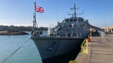 HMS Shoreham in Bangor Marina