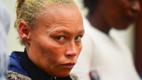 Getty Images Kelly Smith (mother of Joslin Smith) appear at court for bail application in the Joslin Smith disappearance case at Vredenburg Magistrate's Court on March 13, 2024