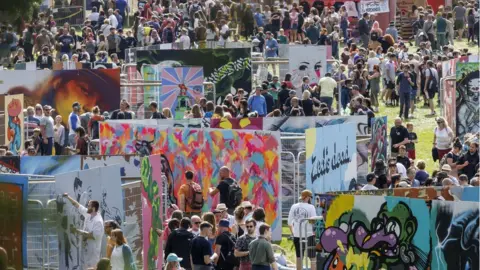 Plaster Communications Upfest crowds in Greville Smyth Park in 2022