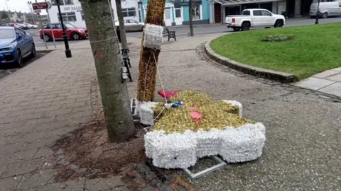 DCSDC damaged decoration in castlederg