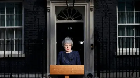 Reuters Theresa May announcing her plans for an election