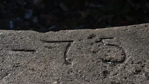 BBC Markings around one of the gun emplacements