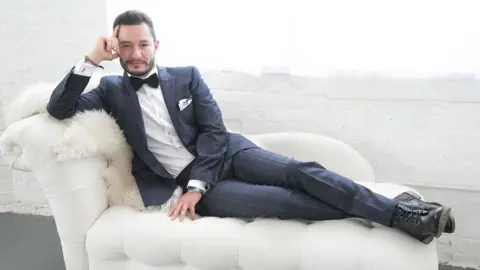 SharpeHaus Actor Jake Graf wearing a Leon Elias Wu suit