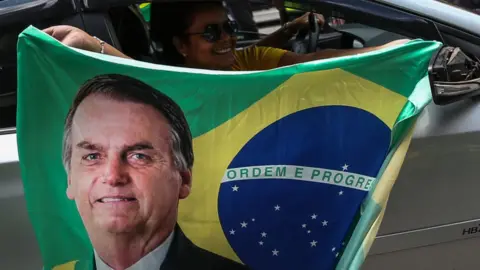 Getty Images Bolsonaro flag