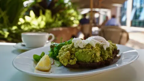 BBC Avocado on toast at Nairobi restaurant Le Grenier à Pain.