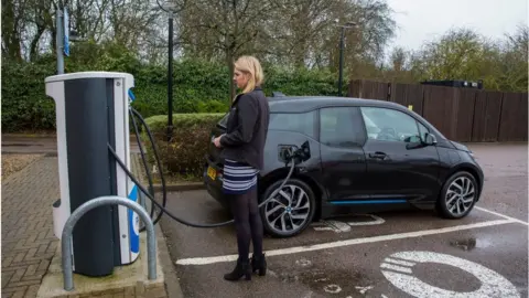 Getty Images One of the Chargemaster EV charging points as part of the POLAR Network in Milton Keynes, United Kingdom.