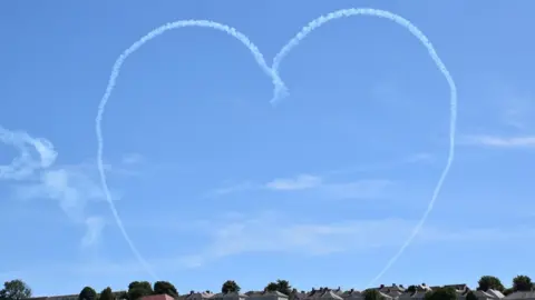 Peter Jenkins A heart shape in the sky at the Wales Airshow