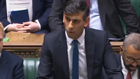House of Commons/UK Parliament/PA Wire Rishi Sunak in House of Commons