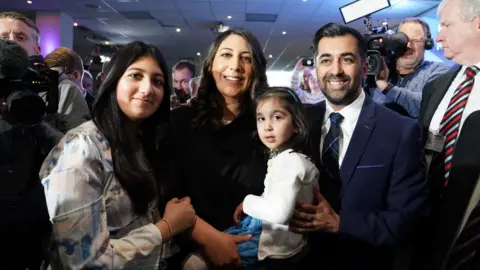 PA Media humza yousaf and family