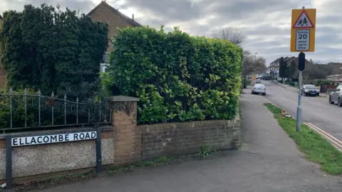 BBC A road sign for Ellacombe Road