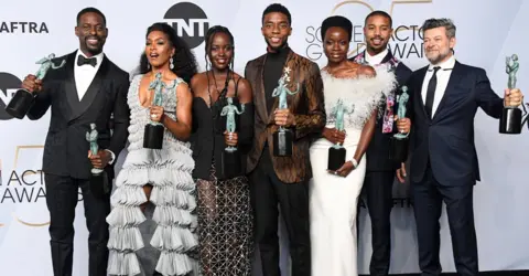 Getty Images The cast of Black Panther