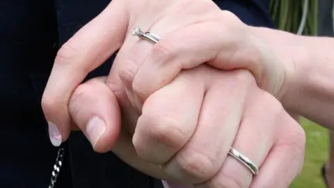 BBC Wedding rings on hands