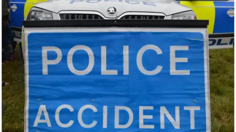 BBC Police sign and car