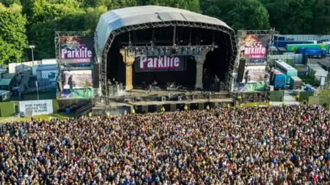 PA Media aerial view of a previous parklife