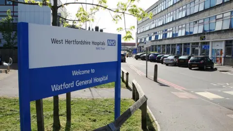 South Beds News Agency View of outside of Watford General Hospital