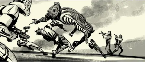 Iain McCaig / Lucasfilm Ltd Han and Chewie Keyframes