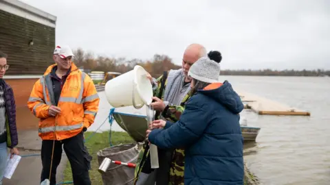 RIVER ACTION AND BRITISH ROWING River Action train the GB Rowing Team on water testing at the National Training Centre, Caversham
