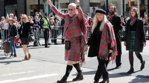 Billy Connolly at 2019 Tartan Day Parade