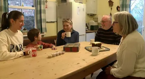 BBC Ukrainian family with their hosts