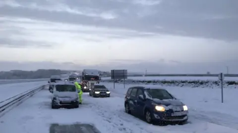 Matt Argyle Drivers trapped on A30 in Cornwall