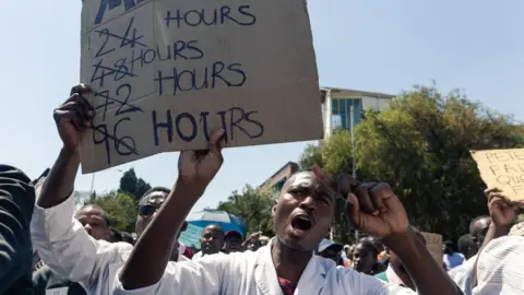 Getty Images Doctors on strike