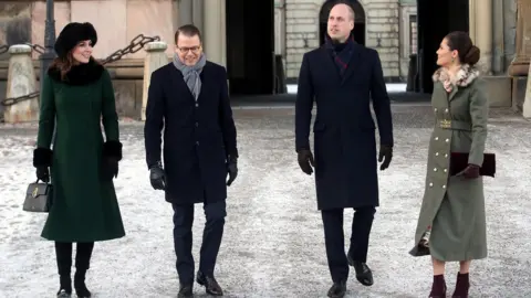 Getty Images Duchess of Cambridge, Prince Daniel, Prince William, Crown Princess Victoria