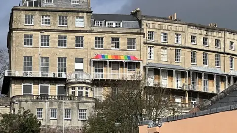 BBC Images Rainbow canopy, the Paragon, Clifton
