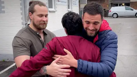 Emotional reunion for soldiers and Afghan interpreter