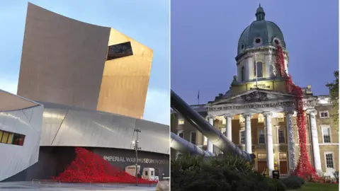 IWM Wave sculpture at IWM North and Weeping Window at IWM London