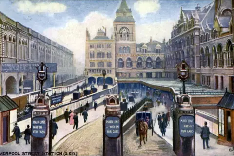 Getty Images An illustration of Liverpool Street Station entrance