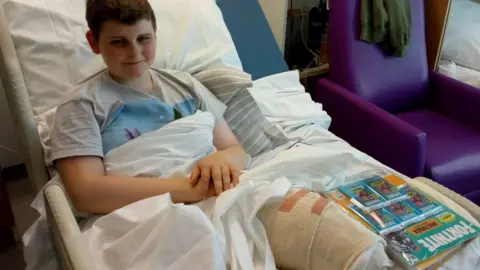 Family handout Alfie in hospital