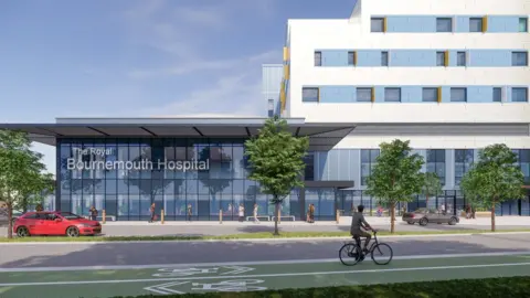 University Hospitals Dorset artist's impression of BEACH building