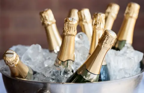 Getty Images Champagne on ice