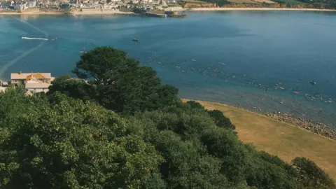 Louisa St Aubyn St Michael's Mount swim