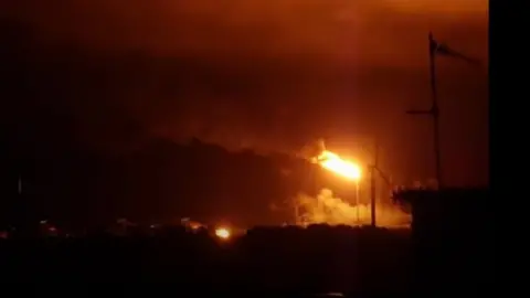 Loch of Shining Waters Footage captured by a Lochgelly resident of the Mossmorran plant flaring on 11 June 2017