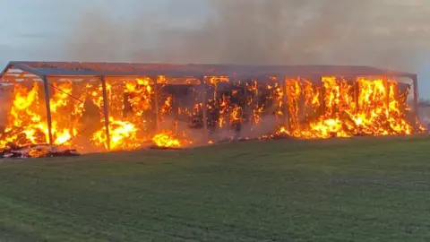 Suffolk Fire and Rescue Barn fire