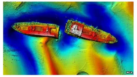 MCA Sonar image of the wreck