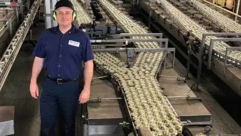 Heinz John Brockley at Heinz factory in Wigan