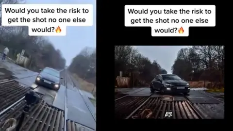 TikTok Train stunt