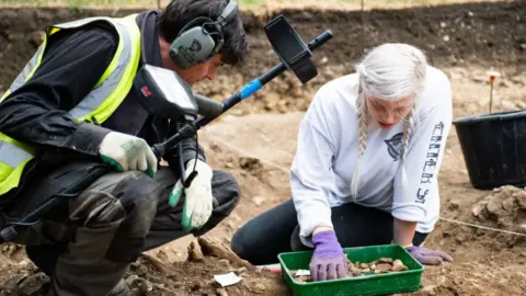 Bishop Grosseteste University excavation work at The Lawn