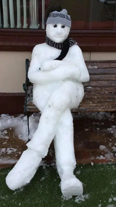 Chloe Henning Chloe Henning sent in this snowman - fresh from the snow today in Newry
