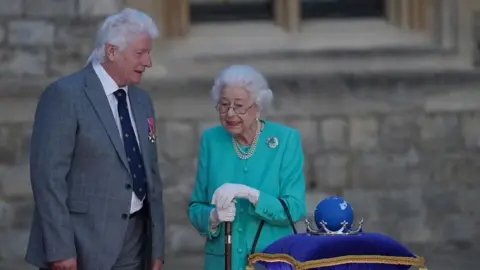 Getty Images Bruno Peek and Queen Elizabeth II