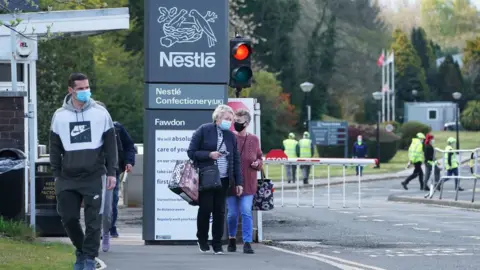 PA Media Workers at Nestle factory at Fawdon