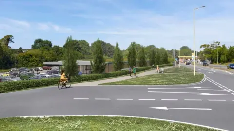 How a new Lidl at the M25 Hunton Bridge interchange could look