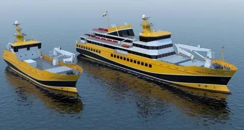 Harland and Wolf Computer generated ferries