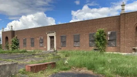 An empty building in Stewartby, Bedfordshire