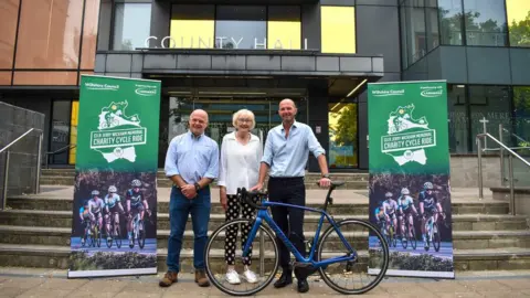 Wiltshire Council David Blake (Landmarc), Councillor Suzanne Wickham and Terence Herbert, Wiltshire Council's chief executive