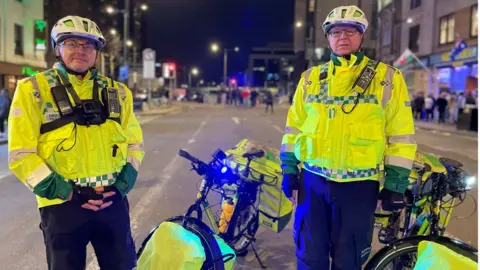 Steve and Terry with their bikes